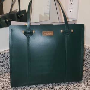 Katespade new york green leather bag